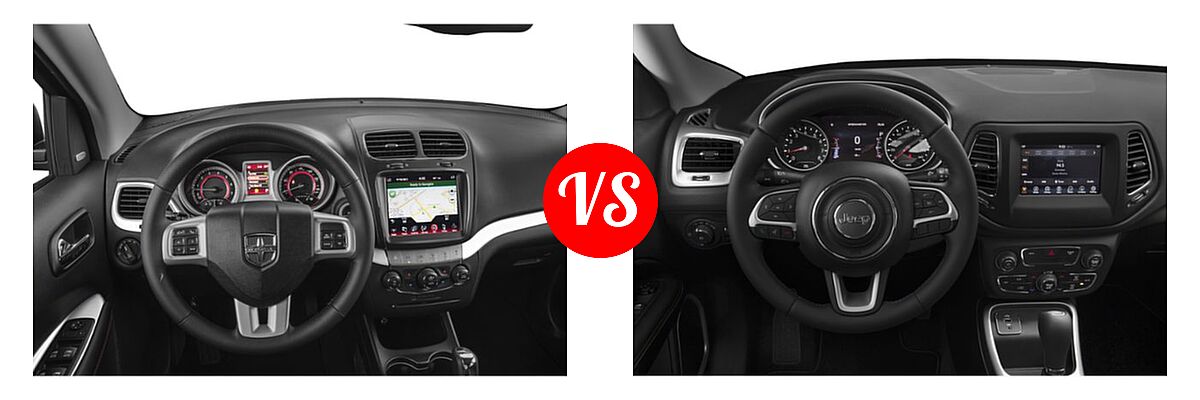 2019 Dodge Journey SUV GT vs. 2019 Jeep Compass SUV Altitude / High Altitude / Latitude / Limited / Sport / Upland Edition - Dashboard Comparison