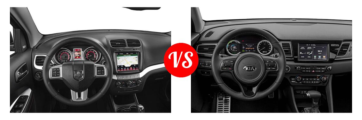2019 Dodge Journey SUV GT vs. 2019 Kia Niro SUV S Touring / Touring - Dashboard Comparison