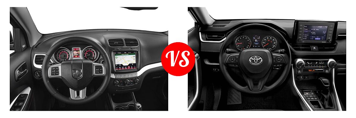 2019 Dodge Journey SUV GT vs. 2019 Toyota RAV4 SUV LE - Dashboard Comparison