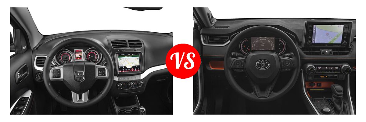 2019 Dodge Journey SUV GT vs. 2019 Toyota RAV4 SUV Adventure - Dashboard Comparison