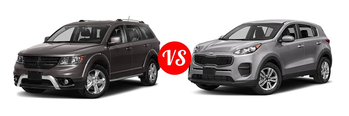 2019 Dodge Journey SUV Crossroad / SE vs. 2019 Kia Sportage SUV LX - Front Left Comparison