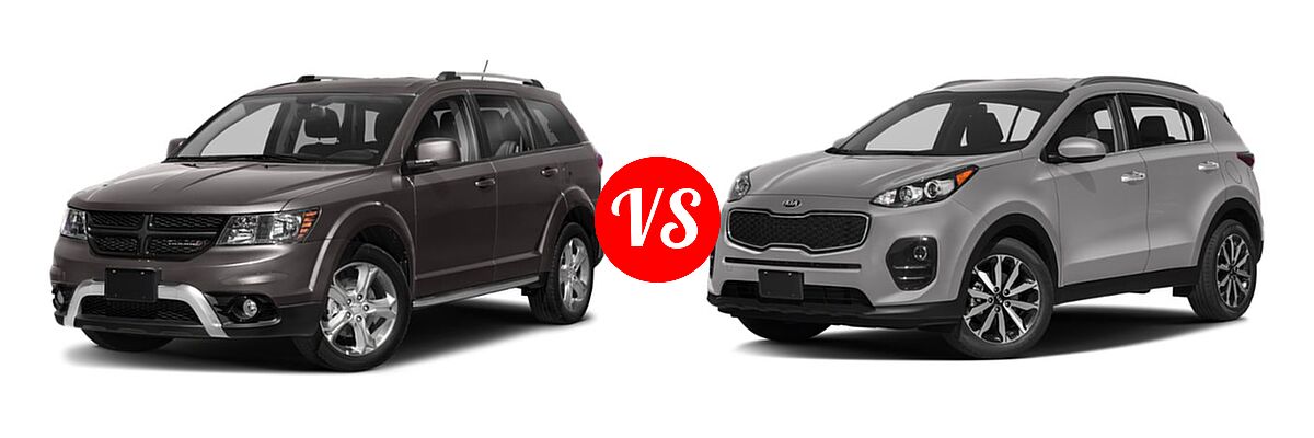 2019 Dodge Journey SUV Crossroad / SE vs. 2019 Kia Sportage SUV EX - Front Left Comparison