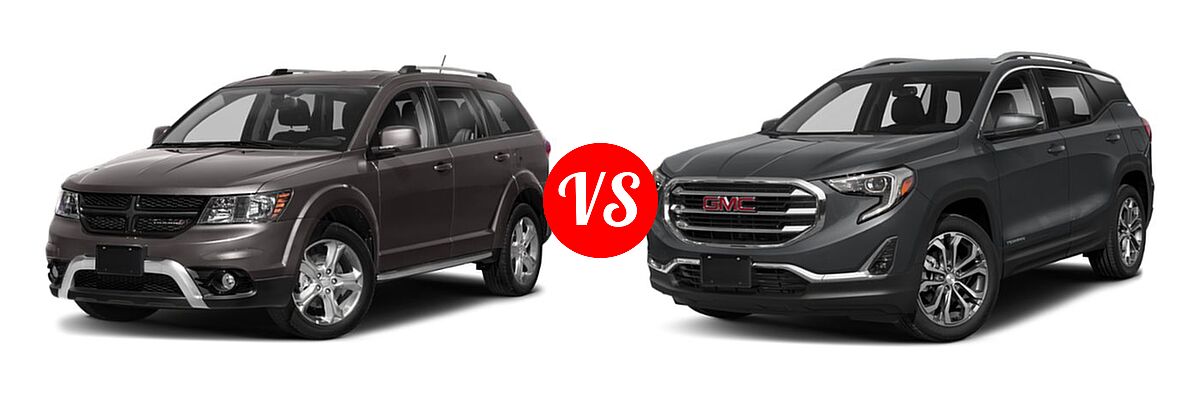 2019 Dodge Journey SUV Crossroad / SE vs. 2019 GMC Terrain SUV Denali - Front Left Comparison