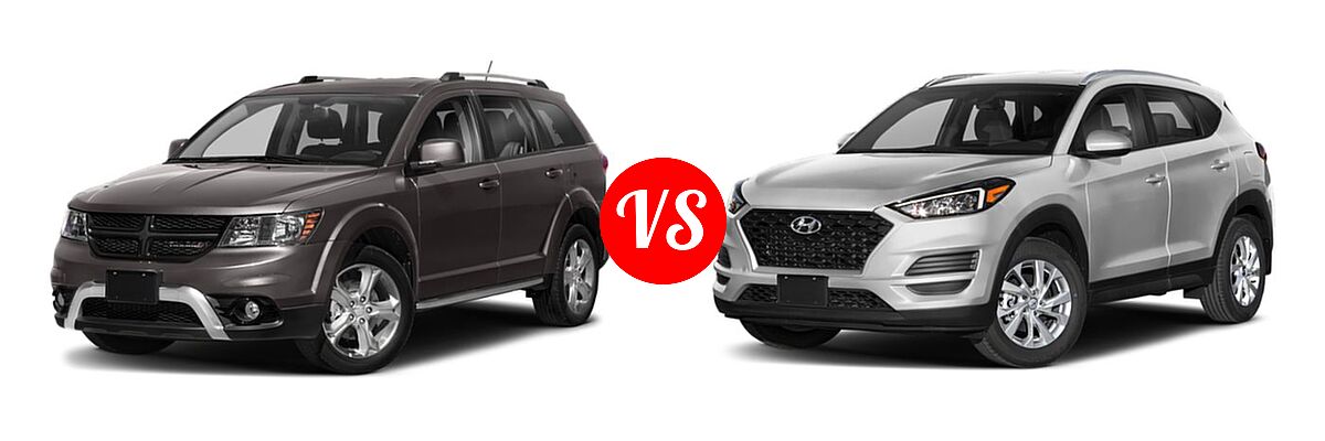 2019 Dodge Journey SUV Crossroad / SE vs. 2019 Hyundai Tucson SUV SE / Value - Front Left Comparison