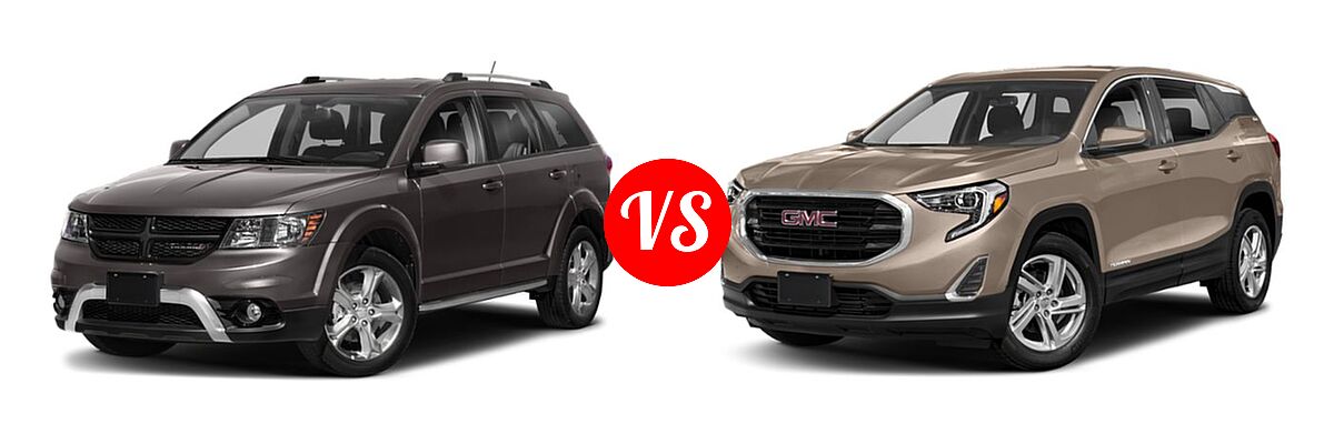 2019 Dodge Journey SUV Crossroad / SE vs. 2019 GMC Terrain SUV SL / SLE - Front Left Comparison