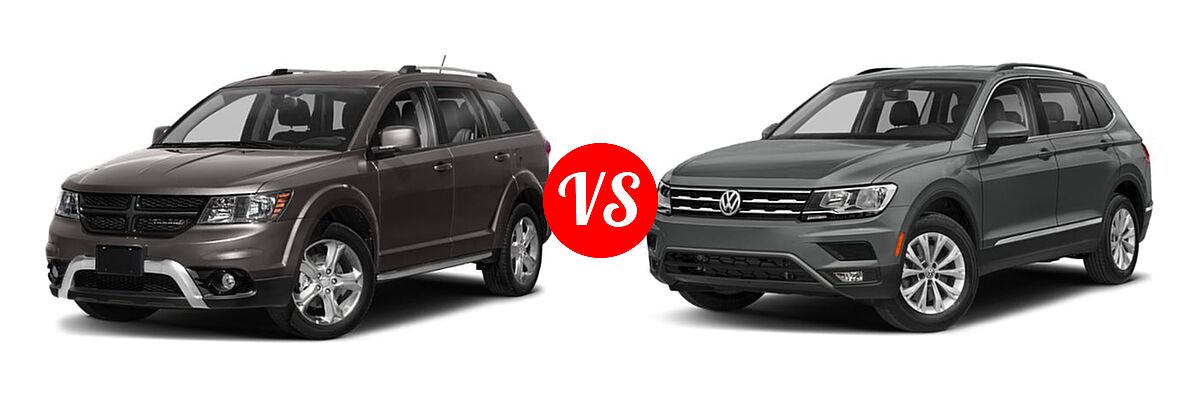 2019 Dodge Journey SUV Crossroad / SE vs. 2019 Volkswagen Tiguan SUV S / SE / SEL / SEL Premium - Front Left Comparison