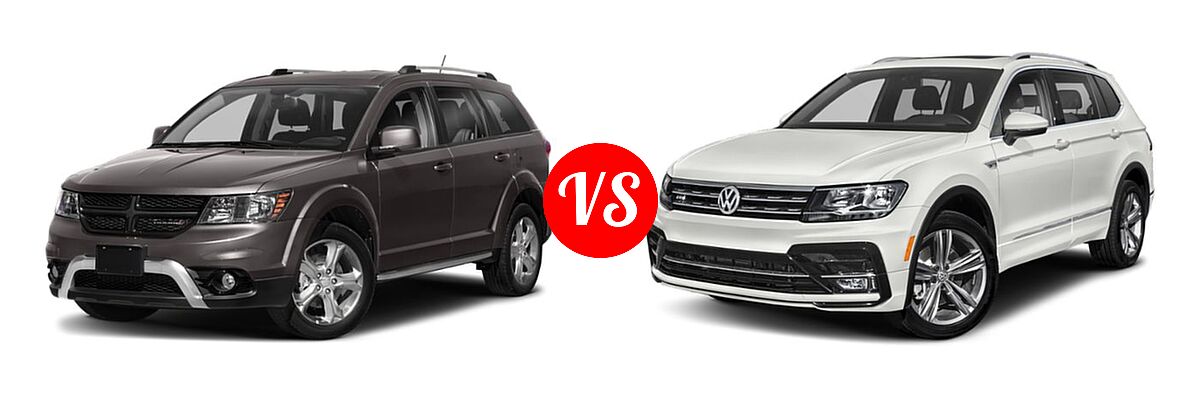 2019 Dodge Journey SUV Crossroad / SE vs. 2019 Volkswagen Tiguan SUV SEL Premium R-Line / SEL R-Line / SEL R-Line Black - Front Left Comparison
