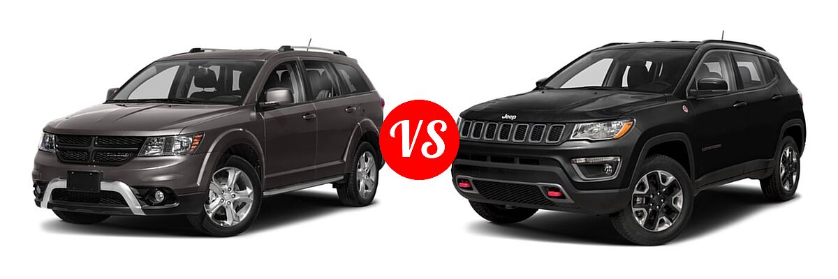 2019 Dodge Journey SUV Crossroad / SE vs. 2019 Jeep Compass SUV Trailhawk - Front Left Comparison