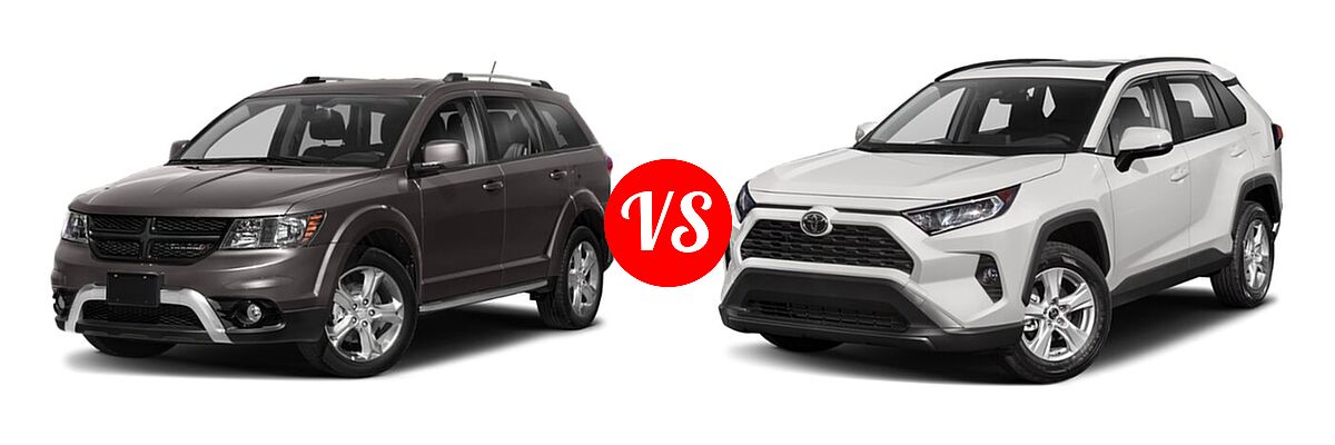 2019 Dodge Journey SUV Crossroad / SE vs. 2019 Toyota RAV4 SUV XLE / XLE Premium - Front Left Comparison