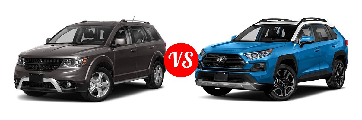 2019 Dodge Journey SUV Crossroad / SE vs. 2019 Toyota RAV4 SUV Adventure - Front Left Comparison