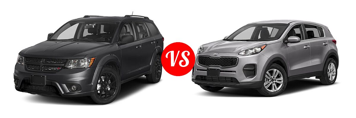 2019 Dodge Journey SUV GT vs. 2019 Kia Sportage SUV LX - Front Left Comparison