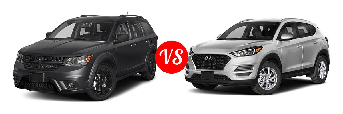 2019 Dodge Journey SUV GT vs. 2019 Hyundai Tucson SUV SE / Value - Front Left Comparison