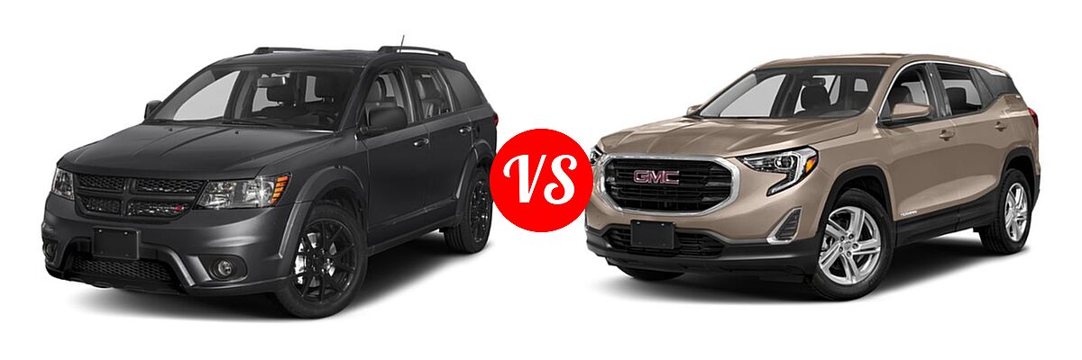 2019 Dodge Journey SUV GT vs. 2019 GMC Terrain SUV SL / SLE - Front Left Comparison