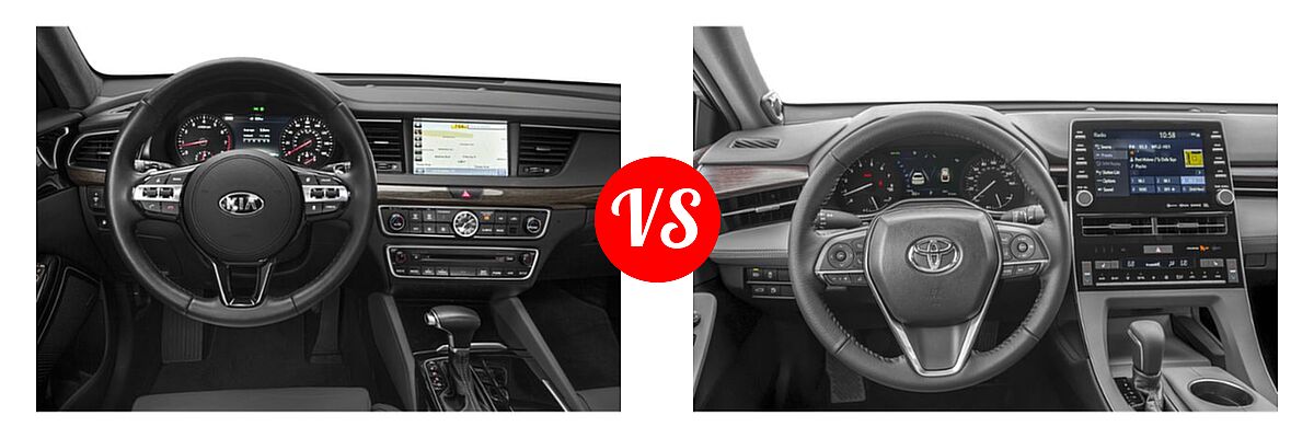 2019 Kia Cadenza Sedan Limited vs. 2019 Toyota Avalon Sedan Limited / XLE - Dashboard Comparison