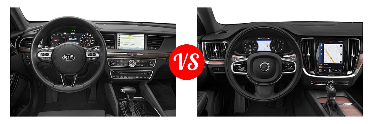 2019 Kia Cadenza Sedan Limited vs. 2019 Volvo S60 Sedan Inscription / Momentum / R-Design - Dashboard Comparison