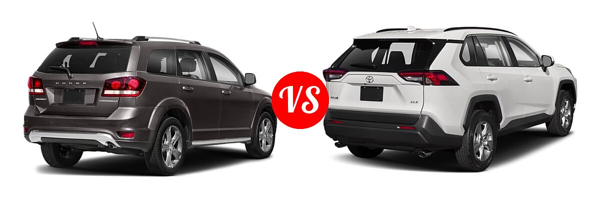 2019 Dodge Journey SUV Crossroad / SE vs. 2019 Toyota RAV4 SUV LE / XLE Premium - Rear Right Comparison