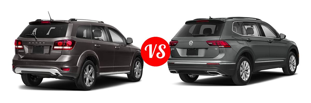 2019 Dodge Journey SUV Crossroad / SE vs. 2019 Volkswagen Tiguan SUV S / SE / SEL / SEL Premium - Rear Right Comparison