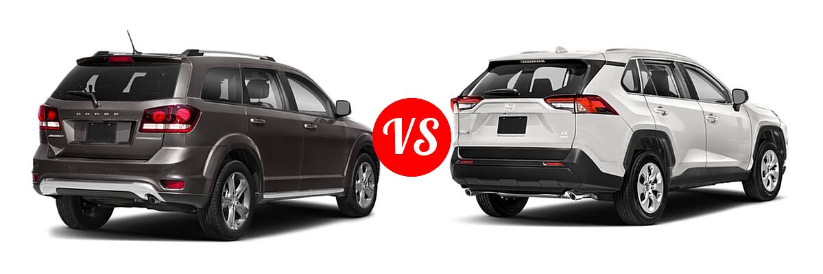 2019 Dodge Journey SUV Crossroad / SE vs. 2019 Toyota RAV4 SUV LE - Rear Right Comparison