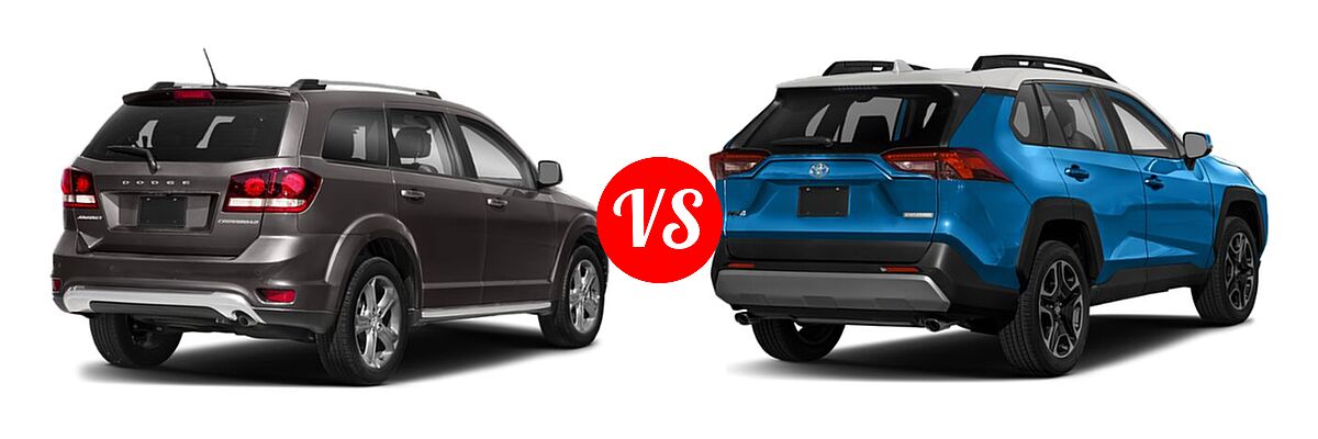 2019 Dodge Journey SUV Crossroad / SE vs. 2019 Toyota RAV4 SUV Adventure - Rear Right Comparison
