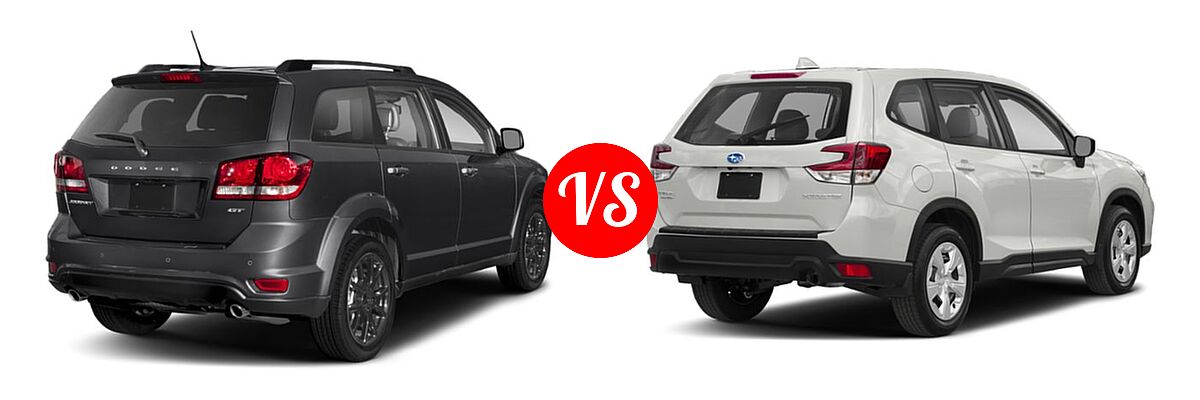 2019 Dodge Journey SUV GT vs. 2019 Subaru Forester SUV 2.5i / Limited / Premium / Sport / Touring - Rear Right Comparison
