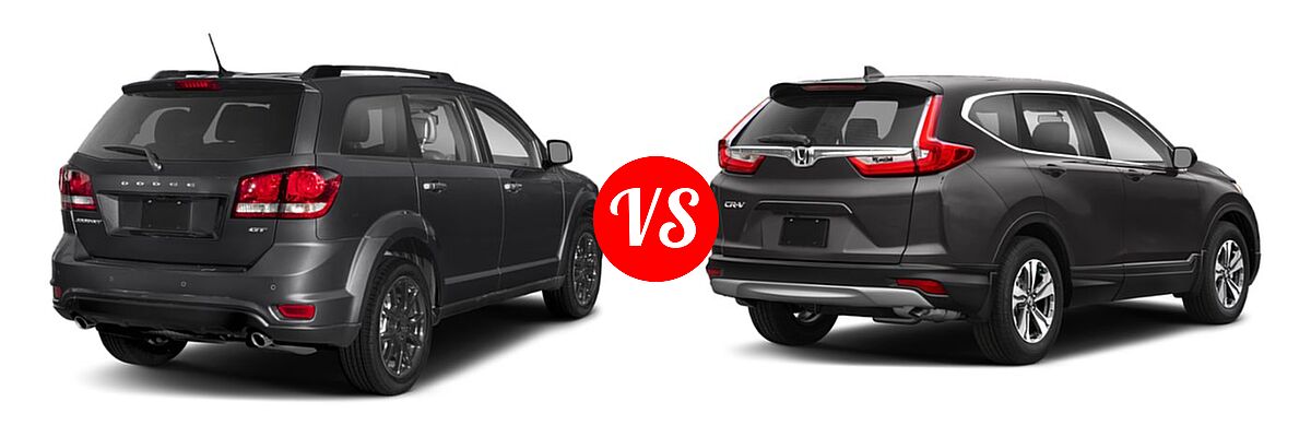 2019 Dodge Journey SUV GT vs. 2019 Honda CR-V SUV LX - Rear Right Comparison