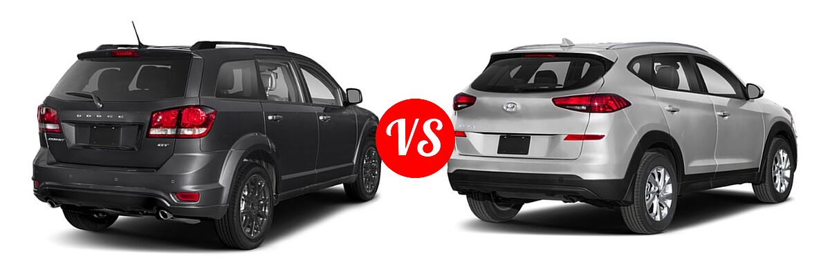 2019 Dodge Journey SUV GT vs. 2019 Hyundai Tucson SUV SE / Value - Rear Right Comparison