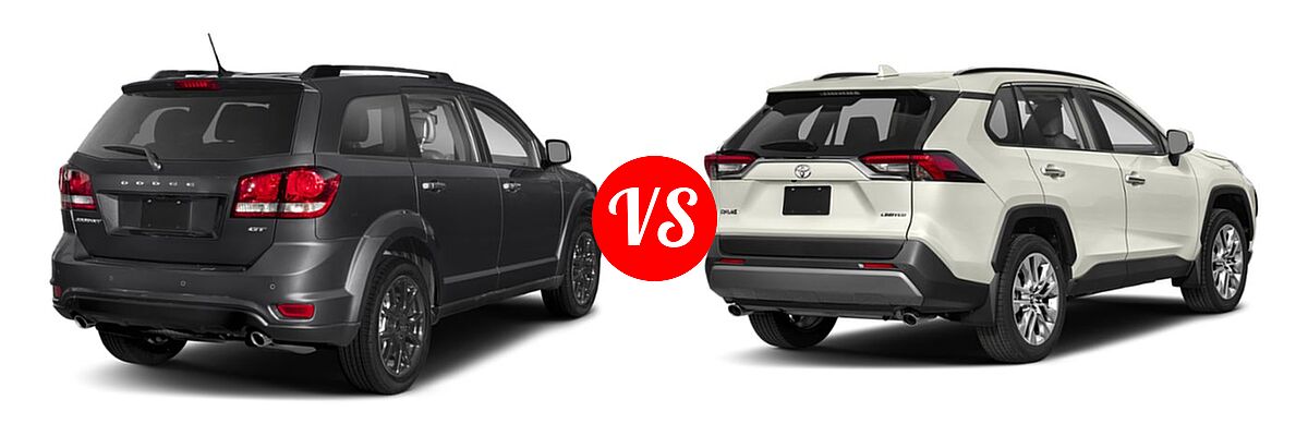 2019 Dodge Journey SUV GT vs. 2019 Toyota RAV4 SUV Limited - Rear Right Comparison