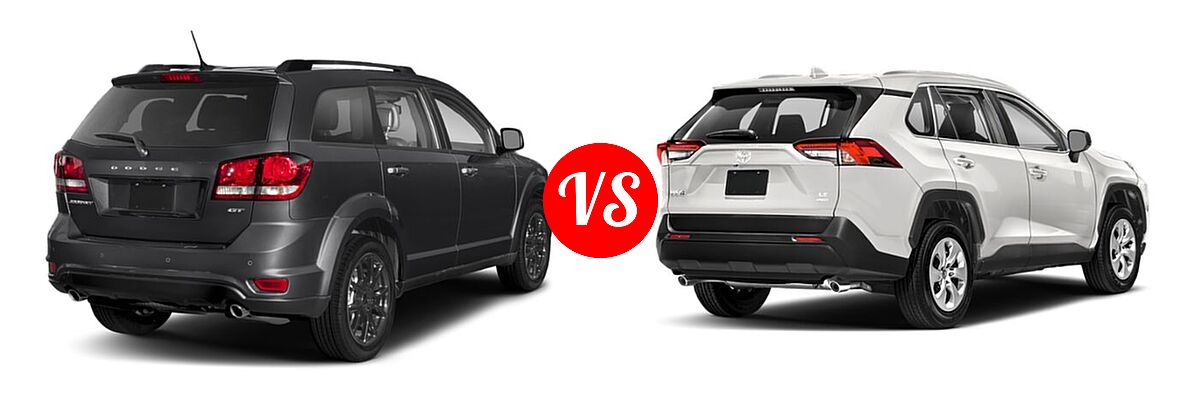2019 Dodge Journey SUV GT vs. 2019 Toyota RAV4 SUV LE - Rear Right Comparison