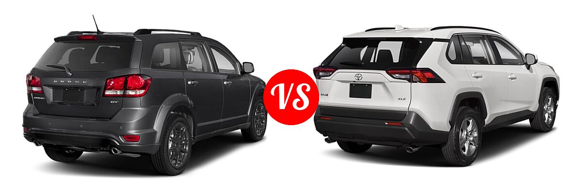 2019 Dodge Journey SUV GT vs. 2019 Toyota RAV4 SUV XLE / XLE Premium - Rear Right Comparison