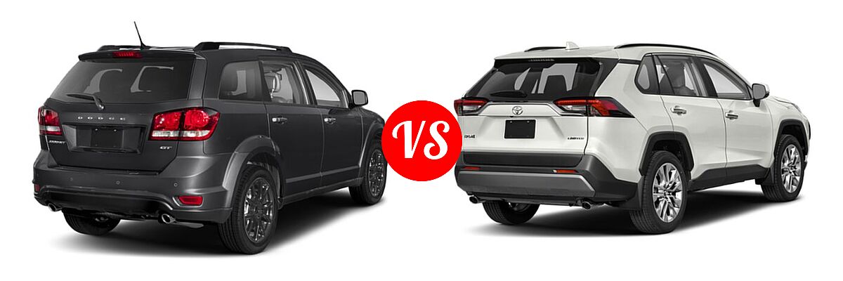 2019 Dodge Journey SUV GT vs. 2019 Toyota RAV4 SUV Limited - Rear Right Comparison