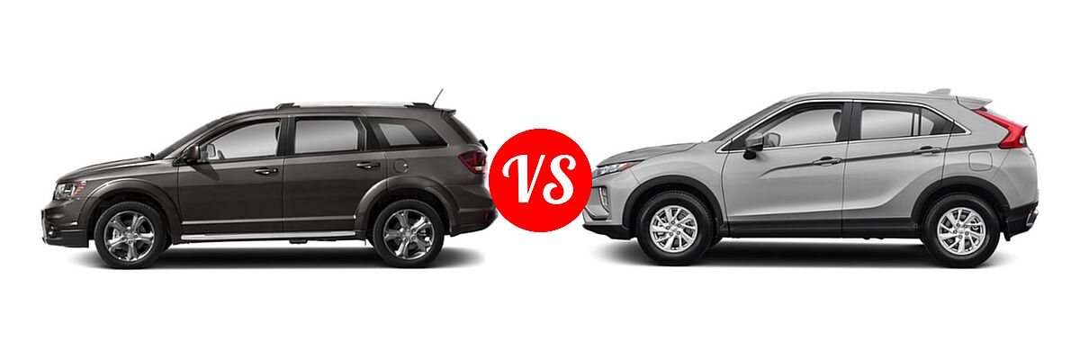 2019 Dodge Journey SUV Crossroad / SE vs. 2019 Mitsubishi Eclipse Cross SUV ES / LE / SE / SEL - Side Comparison