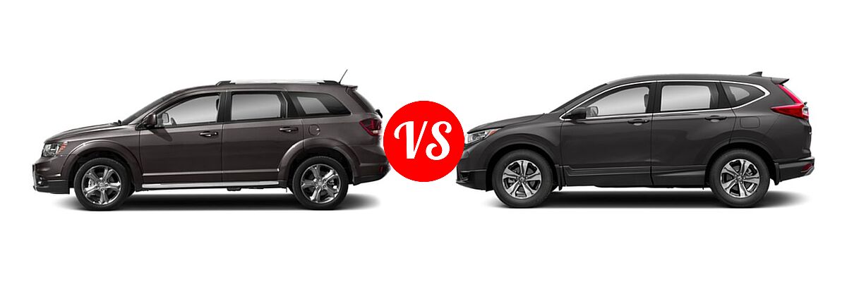 2019 Dodge Journey SUV Crossroad / SE vs. 2019 Honda CR-V SUV LX - Side Comparison