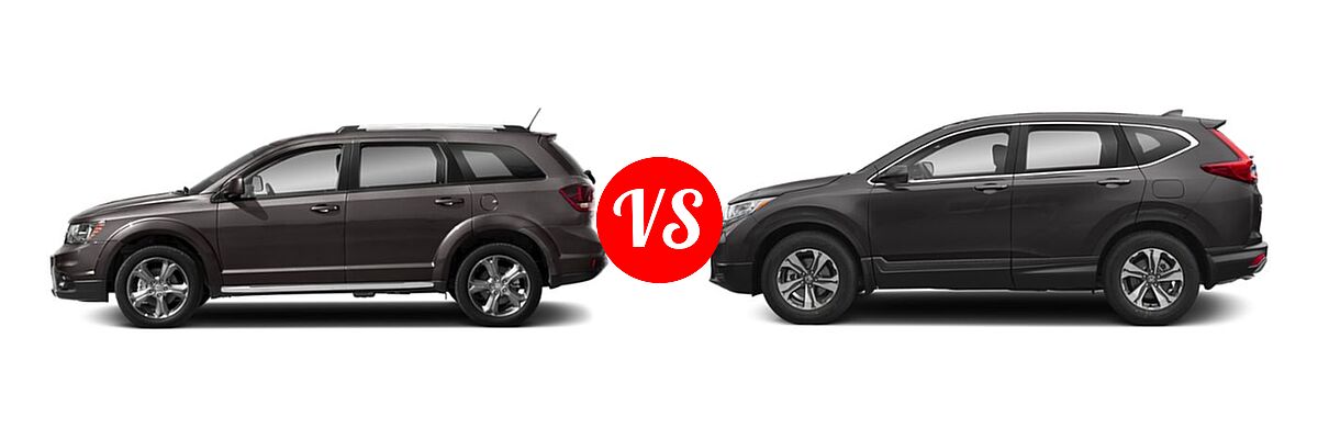 2019 Dodge Journey SUV Crossroad / SE vs. 2019 Honda CR-V SUV LX - Side Comparison
