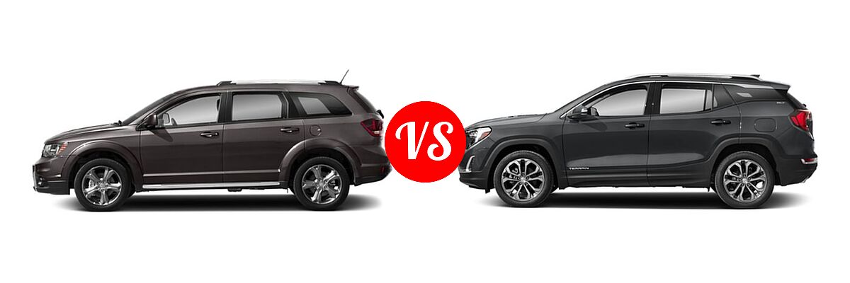 2019 Dodge Journey SUV Crossroad / SE vs. 2019 GMC Terrain SUV SLT - Side Comparison
