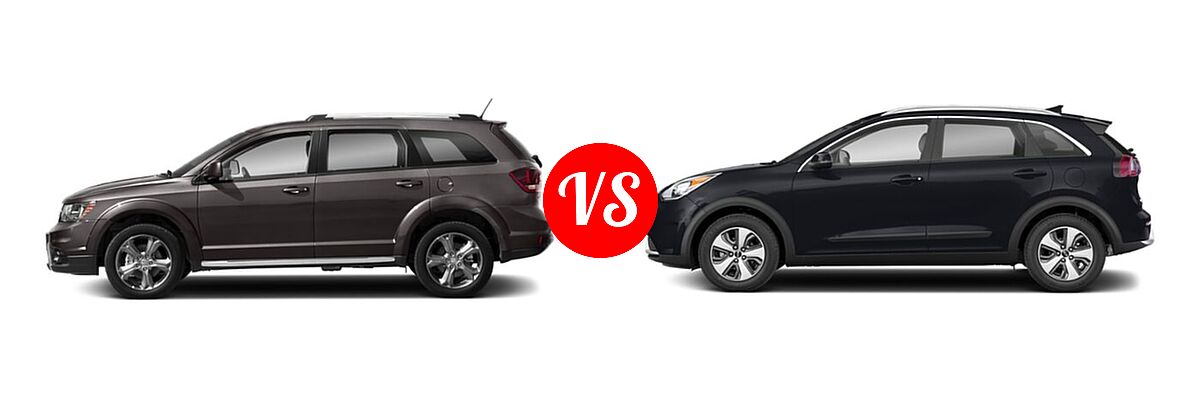 2019 Dodge Journey SUV Crossroad / SE vs. 2019 Kia Niro SUV FE / LX - Side Comparison