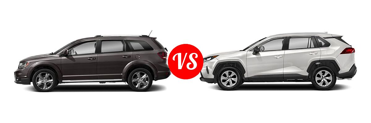 2019 Dodge Journey SUV Crossroad / SE vs. 2019 Toyota RAV4 SUV LE - Side Comparison