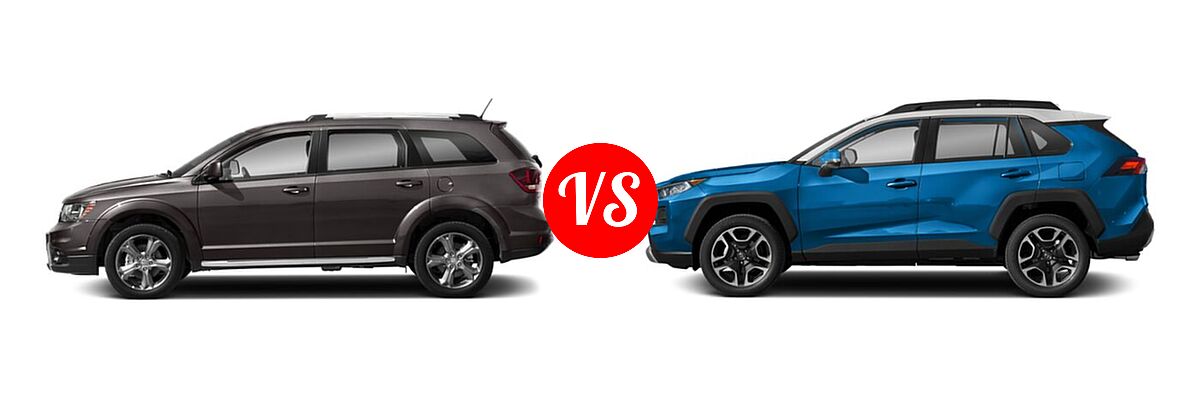 2019 Dodge Journey SUV Crossroad / SE vs. 2019 Toyota RAV4 SUV Adventure - Side Comparison