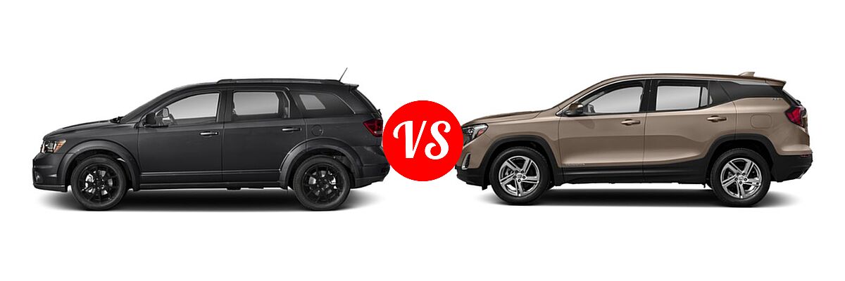2019 Dodge Journey SUV GT vs. 2019 GMC Terrain SUV SL / SLE - Side Comparison