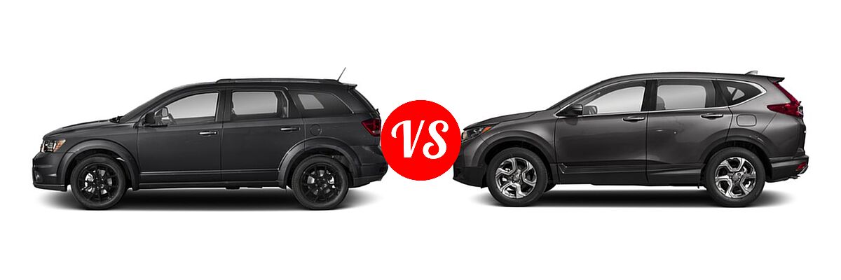 2019 Dodge Journey SUV GT vs. 2019 Honda CR-V SUV EX - Side Comparison