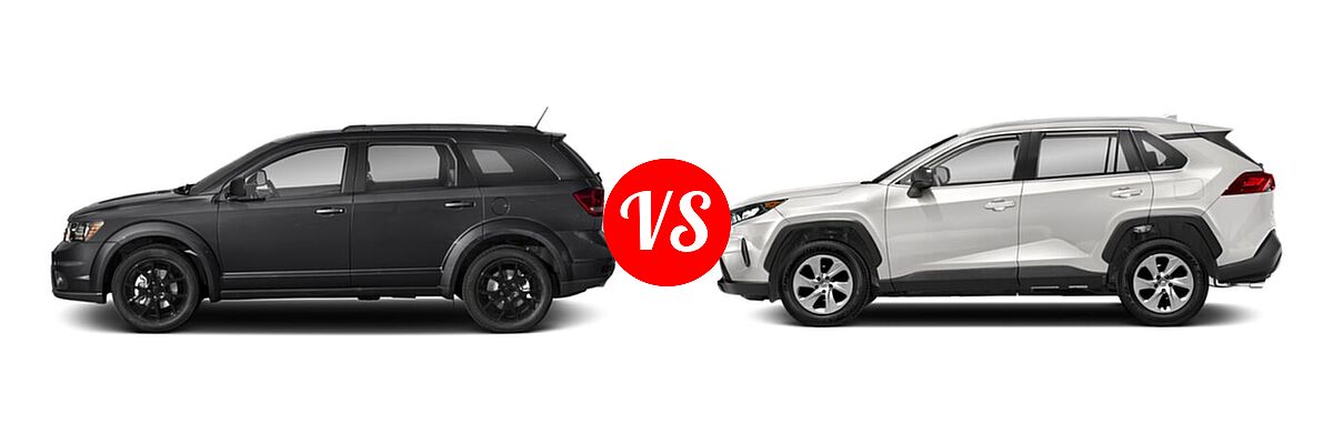 2019 Dodge Journey SUV GT vs. 2019 Toyota RAV4 SUV LE - Side Comparison