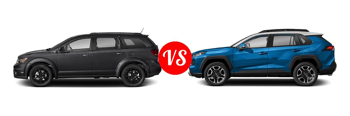 2019 Dodge Journey SUV GT vs. 2019 Toyota RAV4 SUV Adventure - Side Comparison