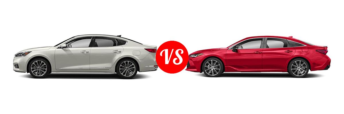 2019 Kia Cadenza Sedan Technology vs. 2019 Toyota Avalon Sedan Limited / XLE / XSE - Side Comparison