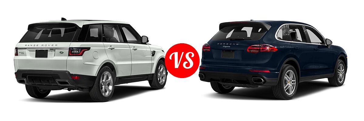 2018 Land Rover Range Rover Sport SVR SUV SVR vs. 2018 Porsche Cayenne SUV AWD - Rear Right Comparison