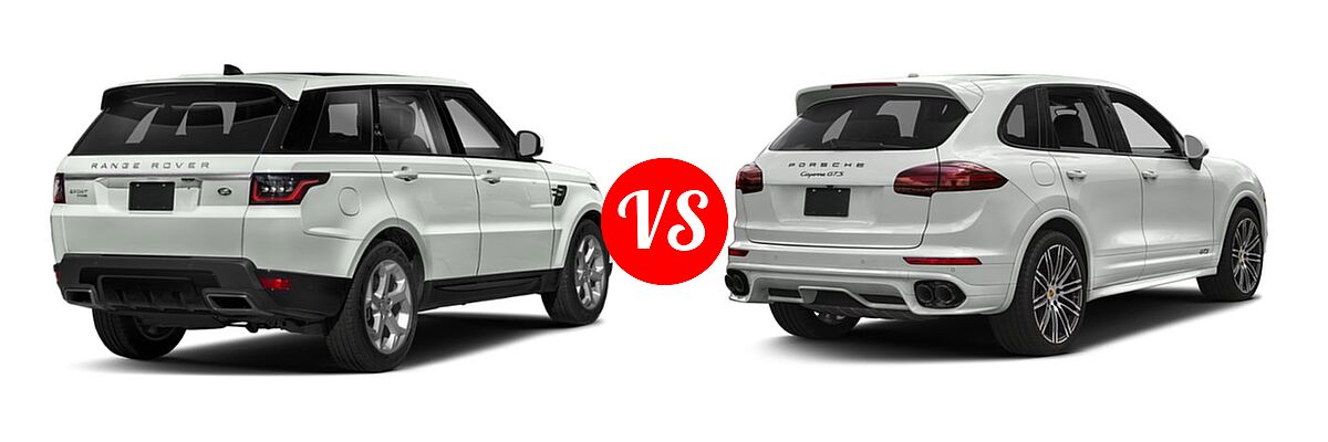 2018 Land Rover Range Rover Sport SVR SUV SVR vs. 2018 Porsche Cayenne SUV GTS - Rear Right Comparison