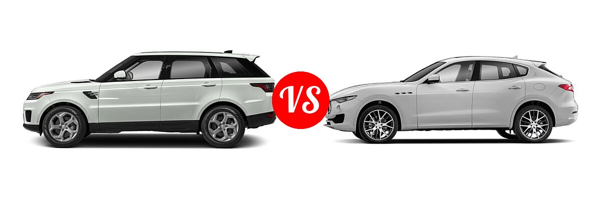 2018 Land Rover Range Rover Sport SUV Dynamic / HSE / HSE Dynamic / SE / V8 Supercharged vs. 2018 Maserati Levante SUV GranLusso / GranSport / S / S GranLusso / S GranSport - Side Comparison
