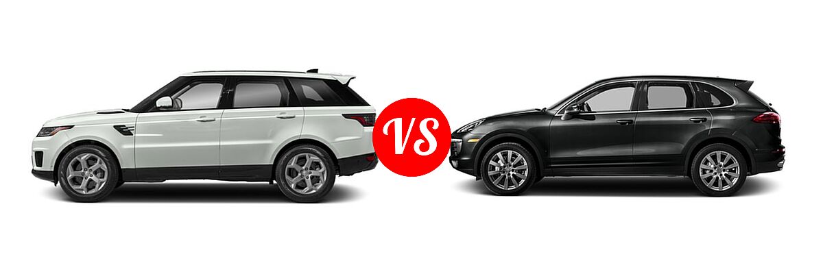 2018 Land Rover Range Rover Sport SVR SUV SVR vs. 2018 Porsche Cayenne SUV S - Side Comparison
