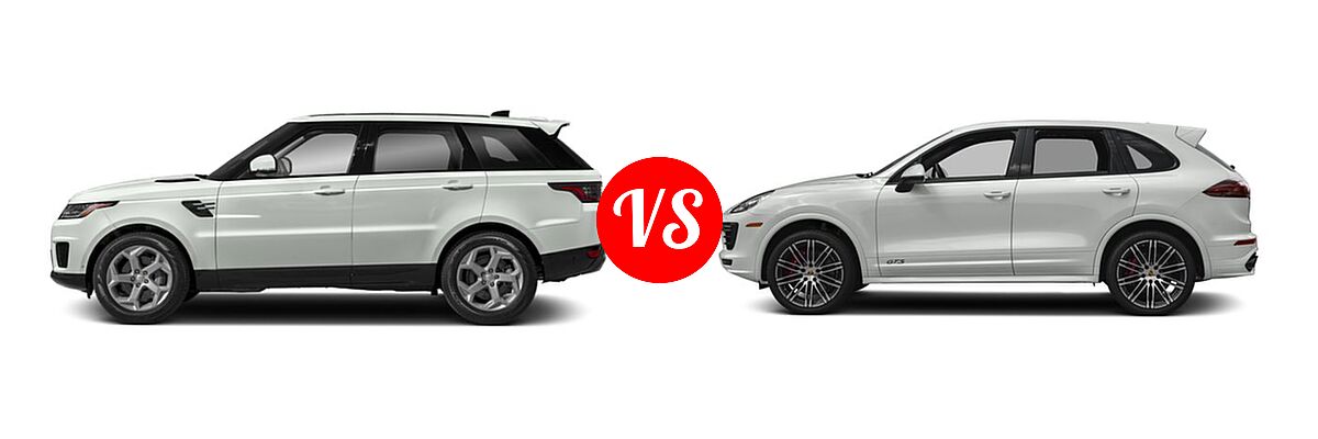 2018 Land Rover Range Rover Sport SVR SUV SVR vs. 2018 Porsche Cayenne SUV GTS - Side Comparison