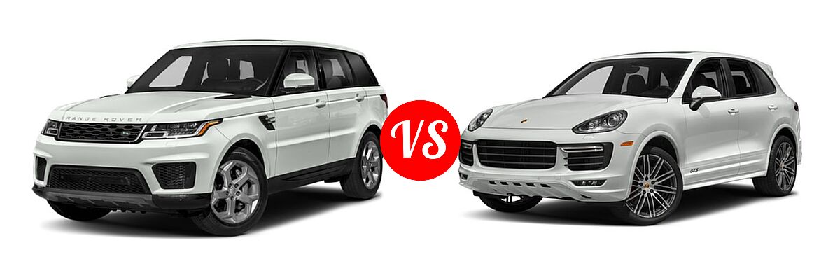 2018 Land Rover Range Rover Sport SVR SUV SVR vs. 2018 Porsche Cayenne SUV GTS - Front Left Comparison