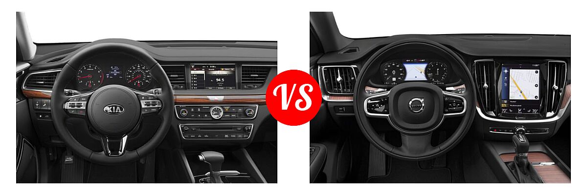 2019 Kia Cadenza Sedan Premium vs. 2019 Volvo S60 Sedan Inscription / Momentum / R-Design - Dashboard Comparison