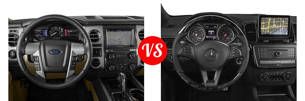 2017 Ford Expedition SUV Limited vs. 2017 Mercedes-Benz GLE-Class SUV GLE 400 - Dashboard Comparison